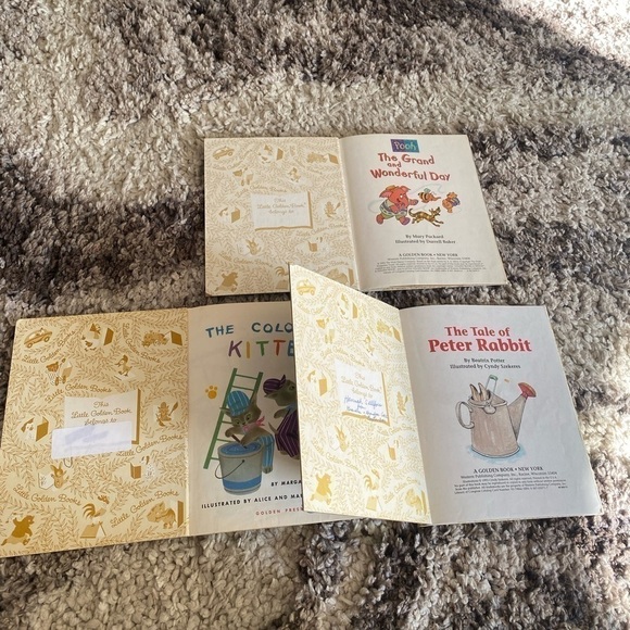 LOT OF 3 CHILDREN’S BOOKS A GOLDEN LITTLE BOOK - Picture 2 of 3